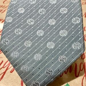 Gucci Silver Blue Patterned Men's Tie
